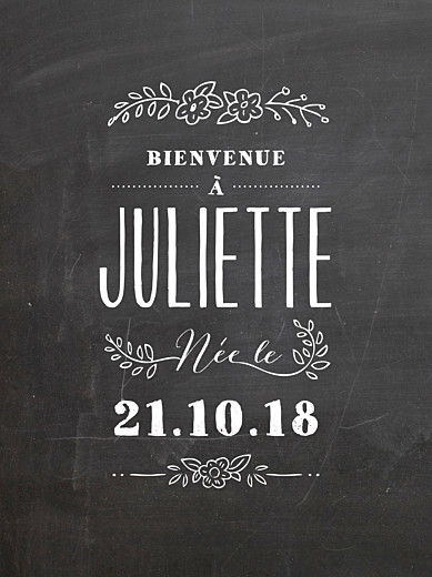 Affichette Ardoise fleurs noir - Page 1 Affichette Ardoise fleurs noir - Page 1