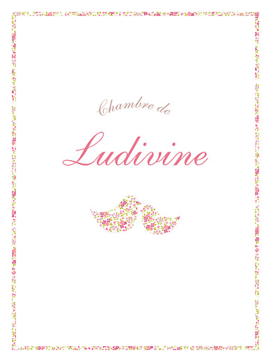 Affichette Liseré liberty cocottes rose - Page 1 Affichette Liseré liberty cocottes rose - Page 1
