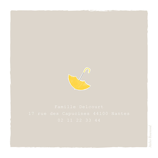 Faire-part de naissance Balade (triptyque) beige jaune - Page 3