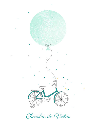 Affiche À bicyclette vert - Page 1 Affiche À bicyclette vert - Page 1