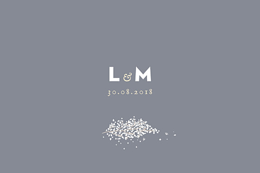 Carton d'invitation mariage Gypsophile gris Carton d'invitation mariage Gypsophile gris