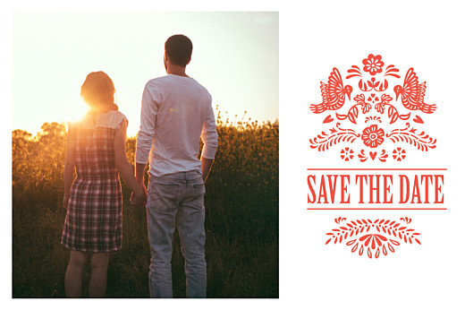 Save the Date Papel picado corail Save the Date Papel picado corail