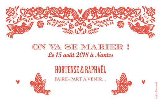 Save the Date Papel picado corail - Page 2 Save the Date Papel picado corail - Page 2