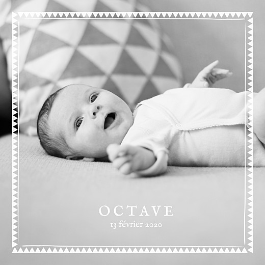 Faire-part de naissance Mon chéri 3 photos blanc Faire-part de naissance Mon chéri 3 photos blanc