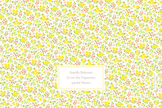 Faire-part de naissance Liberty tradition 2 photos jaune & corail - Page 4 Faire-part de naissance Liberty tradition 2 photos jaune & corail - Page 4