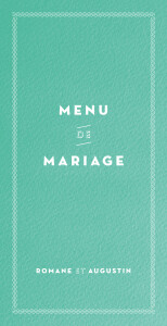 Menu de mariage La déclaration vert texturé Menu de mariage La déclaration vert texturé