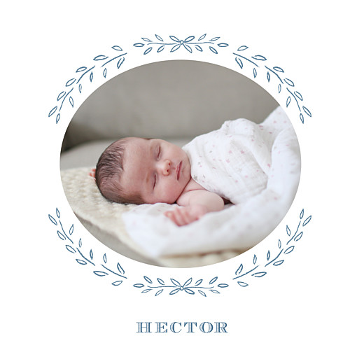 Faire-part de naissance Poème photo bleu gris Faire-part de naissance Poème photo bleu gris
