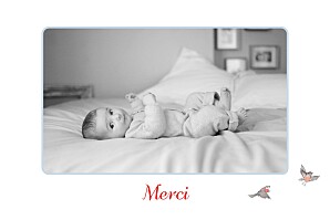 Carte de remerciement Petit conte d'hiver photo bleu Carte de remerciement Petit conte d'hiver photo bleu