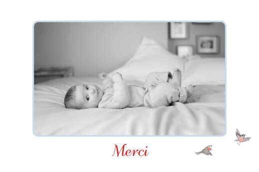 Carte de remerciement Petit conte d'hiver photo bleu - Recto Carte de remerciement Petit conte d'hiver photo bleu - Recto