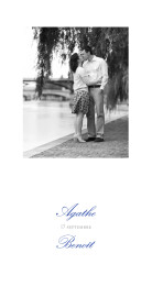 Menu de mariage Tout simplement blanc