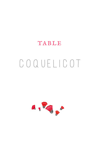 Marque-table mariage Couronne de fleurs gris & rose - Recto Marque-table mariage Couronne de fleurs gris & rose - Recto