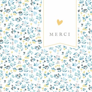 Carte de remerciement Petit liberty cœur photo bleu Carte de remerciement Petit liberty cœur photo bleu