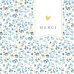 Carte de remerciement Petit liberty cœur photo bleu Carte de remerciement Petit liberty cœur photo bleu