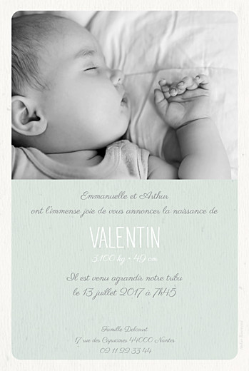Faire-part de naissance Attrape-rêves vert Faire-part de naissance Attrape-rêves vert