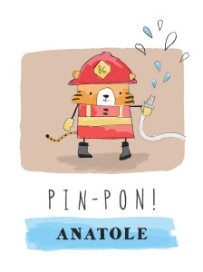 Affiche Pompier rouge Affiche Pompier rouge