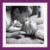 Faire-part de naissance Batik (2 photos) violet Faire-part de naissance Batik (2 photos) violet