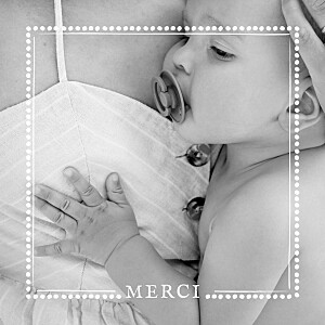 Carte de remerciement Merci ma perle blanc Carte de remerciement Merci ma perle blanc