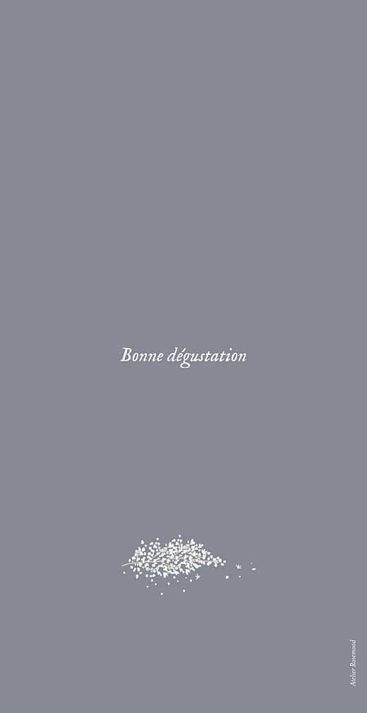 Menu de mariage Gypsophile (4 pages) gris Menu de mariage Gypsophile (4 pages) gris