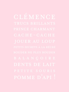 Affiche Justifié rose clair Affiche Justifié rose clair