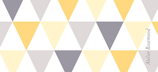 Etiquette perforée baptême Triangles jaune taupe - Verso Etiquette perforée baptême Triangles jaune taupe - Verso