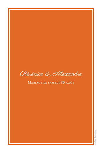 Marque-table mariage Carré chic orange - Page 2