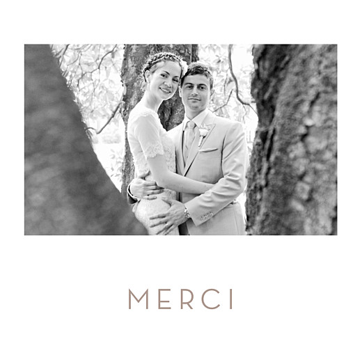 Carte de remerciement mariage Simple 1 photo blanc Carte de remerciement mariage Simple 1 photo blanc