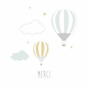 Carte de remerciement Merci dans le ciel photo bleu Carte de remerciement Merci dans le ciel photo bleu
