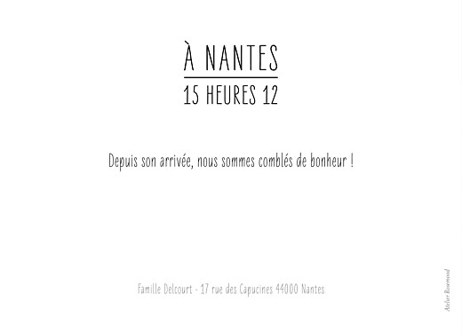 Faire-part de naissance L'essentiel paysage (triptyque) blanc - Page 2 Faire-part de naissance L'essentiel paysage (triptyque) blanc - Page 2