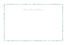 Carte de correspondance Liberty liseré bleu