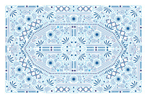 Carte de correspondance Nomade bleu & blanc