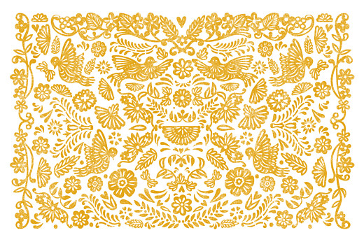 Carte de correspondance Papel picado jaune Carte de correspondance Papel picado jaune