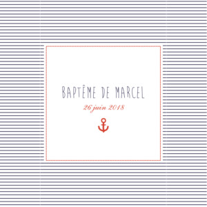 Faire-part de baptême Matelot bleu Faire-part de baptême Matelot bleu