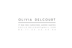 Carte de correspondance Contemporain blanc Carte de correspondance Contemporain blanc
