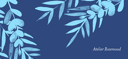 Etiquette de mariage Feuillage bleu Etiquette de mariage Feuillage bleu
