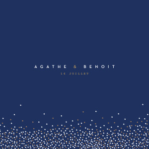 Faire-part de mariage Confetti bleu Faire-part de mariage Confetti bleu