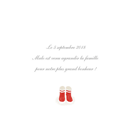Faire-part de naissance Fil à linge marinières 4p bleu - Page 3