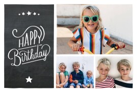 Carte d'anniversaire Ardoise noir