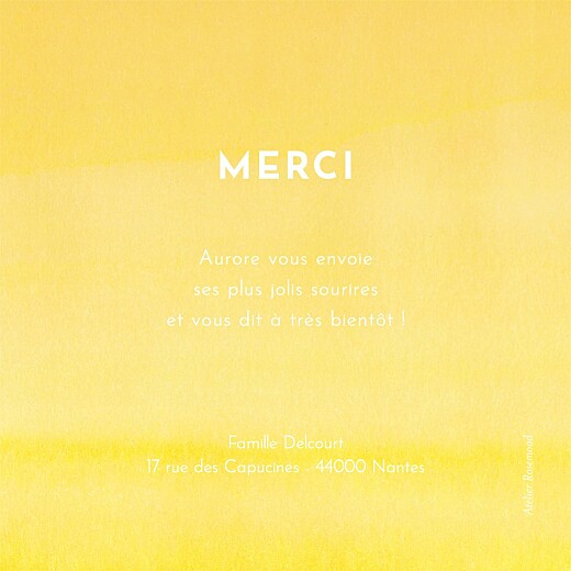 Carte de remerciement Petit aquarelle photo jaune - Page 2 Carte de remerciement Petit aquarelle photo jaune - Page 2
