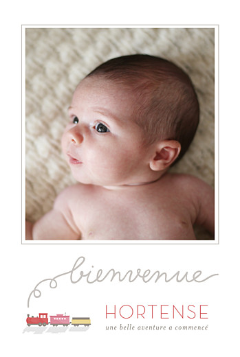 Faire-part de naissance Jouets d'antan portrait fille Faire-part de naissance Jouets d'antan portrait fille