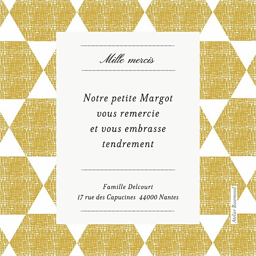 Carte de remerciement Merci toile de lin photo jaune - Page 2 Carte de remerciement Merci toile de lin photo jaune - Page 2