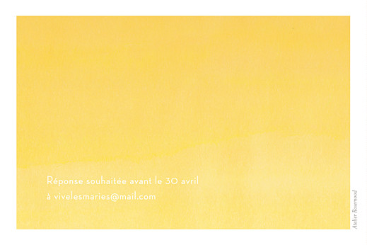 Carton d'invitation mariage Aquarelle jaune - Page 2 Carton d'invitation mariage Aquarelle jaune - Page 2