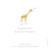 Carte de remerciement Petite girafe aquarelle blanc - Page 1 Carte de remerciement Petite girafe aquarelle blanc - Page 1
