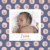 Faire-part de naissance Wax orange & bleu Faire-part de naissance Wax orange & bleu