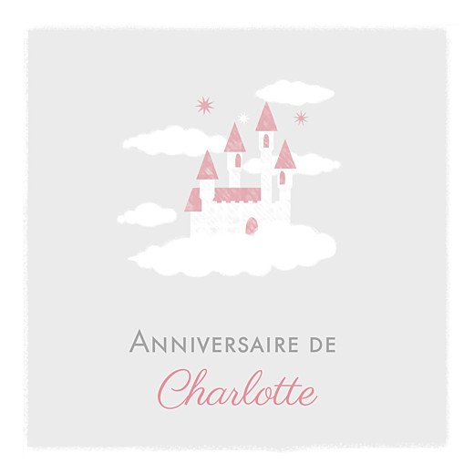 Carte d'anniversaire Château dans le ciel photo gris clair Carte d'anniversaire Château dans le ciel photo gris clair