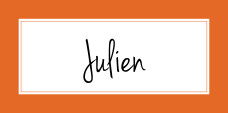 Marque-place mariage Carré chic orange Marque-place mariage Carré chic orange