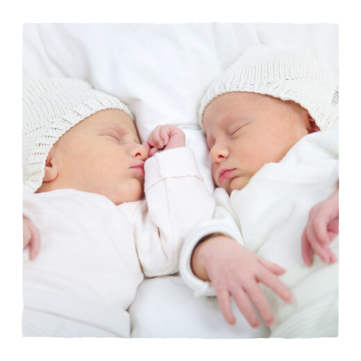 Faire-part de naissance Fil à linge jumeaux triptyque bleu - Page 5