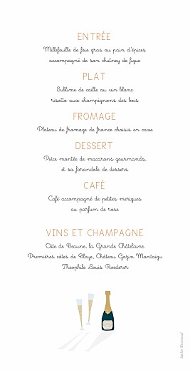 Menu de mariage Jour de fête crème - Page 2 Menu de mariage Jour de fête crème - Page 2