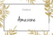 Marque-table mariage Feuillage or Marque-table mariage Feuillage or