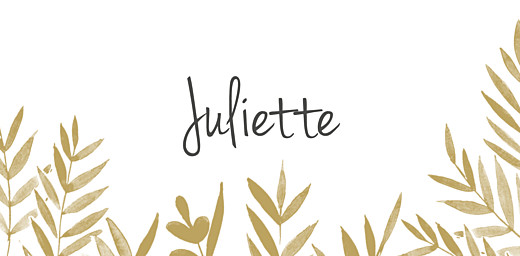 Marque-place mariage Feuillage or Marque-place mariage Feuillage or
