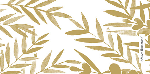 Marque-place mariage Feuillage or Marque-place mariage Feuillage or